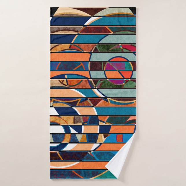 Abstract seamless geometrical stripes lined colorf badehandtuch (Badehandtuch)