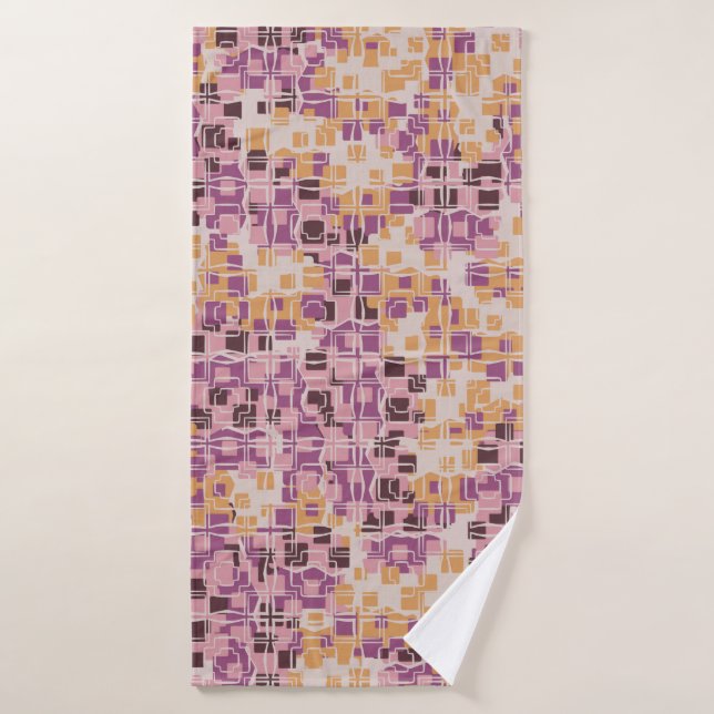 Abstract seamless pattern. Chaotic rounded squares Badehandtuch (Badehandtuch)