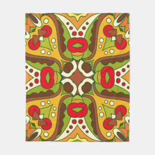 Abstract seamless pattern in orientalisnic style fleecedecke