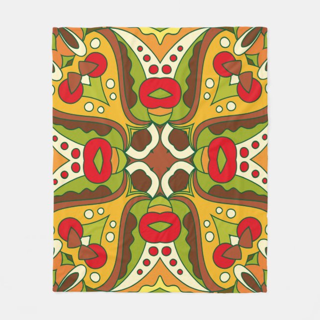 Abstract seamless pattern in orientalisnic style fleecedecke (Vorderseite)