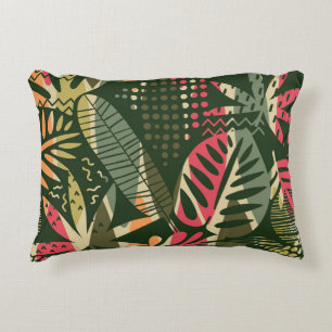Abstract seamless pattern with tropical leaves. Ha Dekokissen