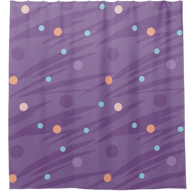 Abstract seamless purple pattern with circles and  duschvorhang (Vorderseite)