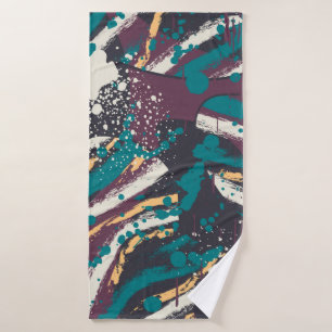 Abstract seamless stylish pattern with grunge elem badehandtuch