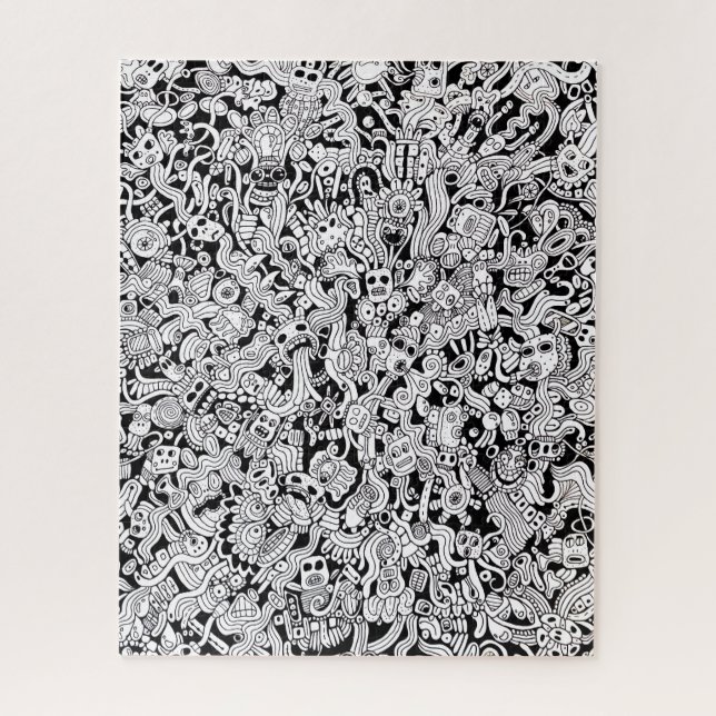 Abstract Shapes and Faces Illustration Difficult  (Vertikal)