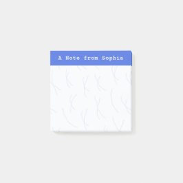 Abstract Sketchy Lines Personalized | Royal Blue Post-it Klebezettel