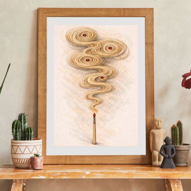 abstract smoke art | matchstick illustration poster (Von Creator hochgeladen)