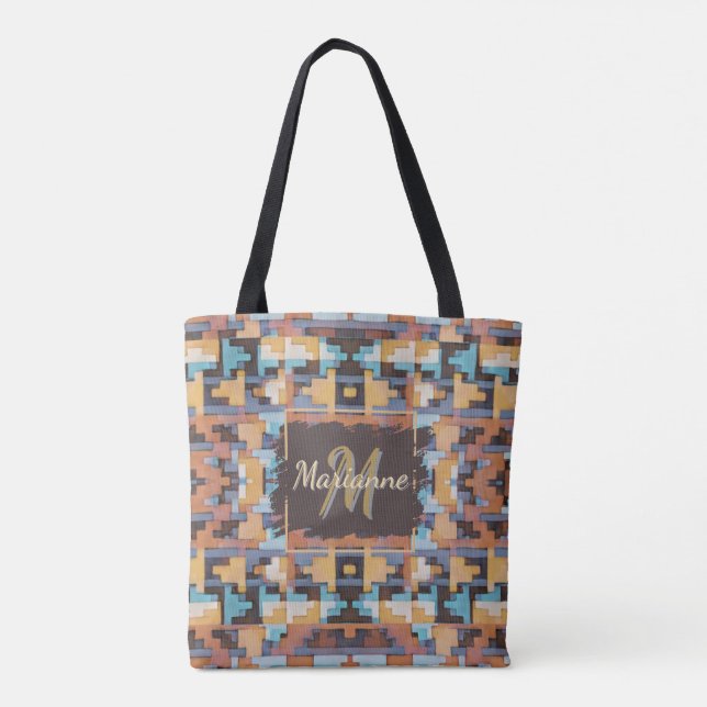 Abstract Southwest Inspired Earth Tones Tasche (Rückseite)