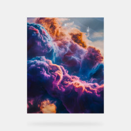 Abstract Space Nebula Art - Colorful Cosmic Acrylschild