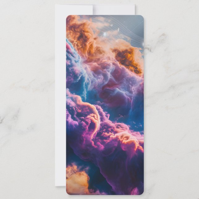 Abstract Space Nebula Art - Colorful Cosmic Einladung (Vorderseite)