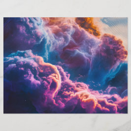 Abstract Space Nebula Art - Colorful Cosmic Flyer