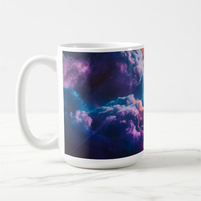 Abstract Space Nebula Art - Colorful Cosmic Kaffeetasse (Links)