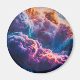 Abstract Space Nebula Art - Colorful Cosmic Magnet