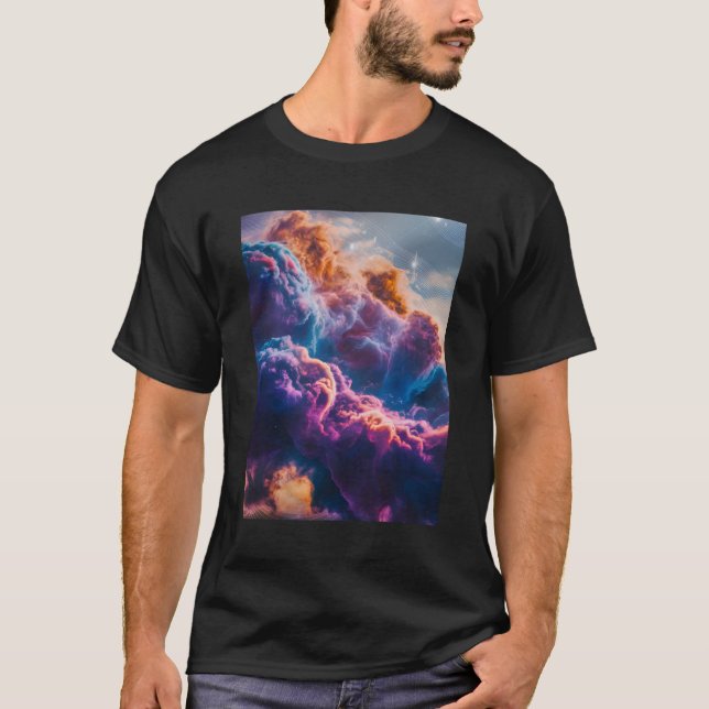 Abstract Space Nebula Art - Colorful Cosmic T-Shirt (Vorderseite)