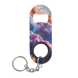 Abstract Space Nebula Cosmic Bottle Opener Mini Flaschenöffner
