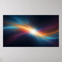 Abstract Space Supernova Vibrant Cosmic Explosion Poster