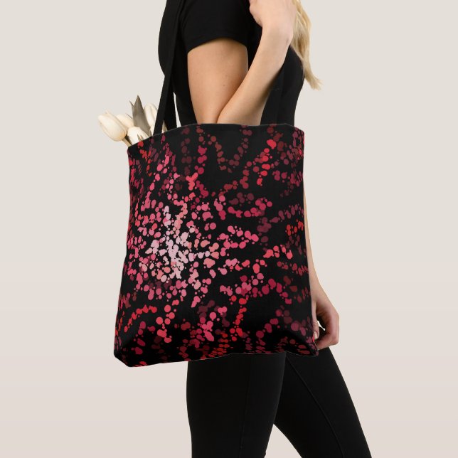 Abstract Splatter Dots Of Pinks And Reds Pattern Tasche (Von Nahem)