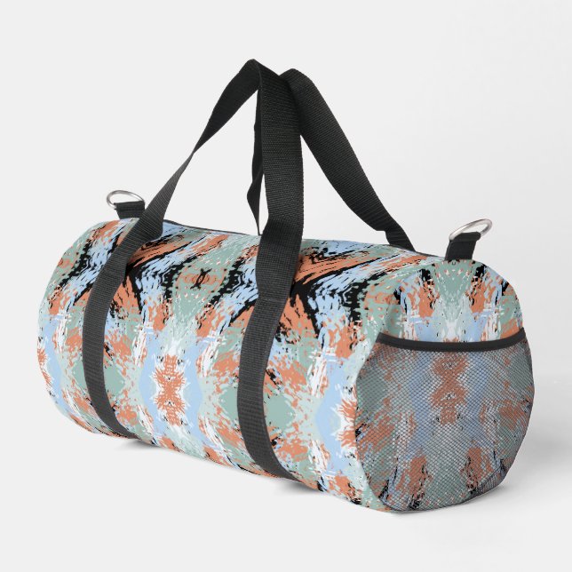 Abstract Split Ends Pattern And Soft Pastels Duffle Bag (Rechte Ecke)