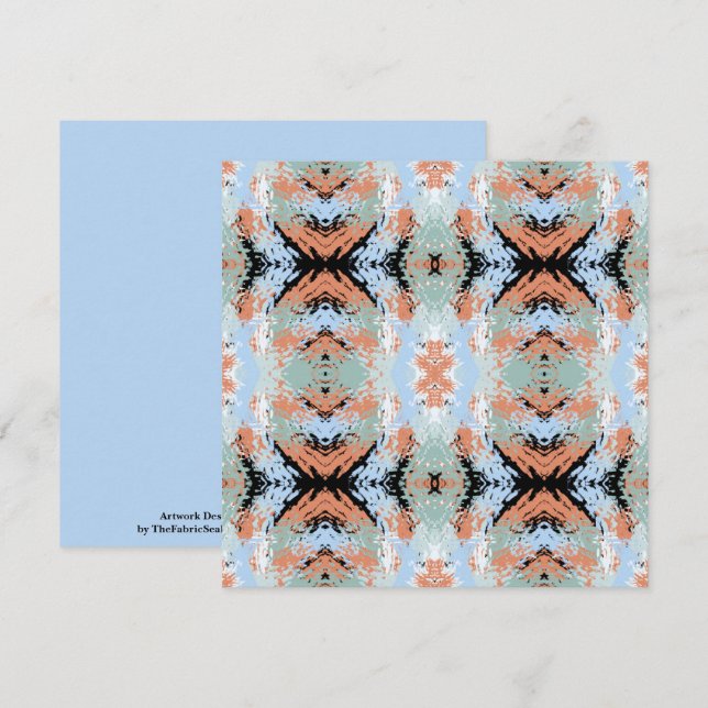 Abstract Split Ends Pattern And Soft Pastels Karte (Vorne/Hinten)