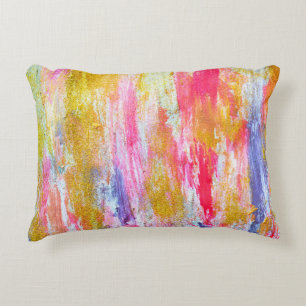 Abstract streams of paints on the wall. Modern tex Dekokissen