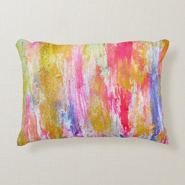 Abstract streams of paints on the wall. Modern tex Dekokissen (Vorderseite)
