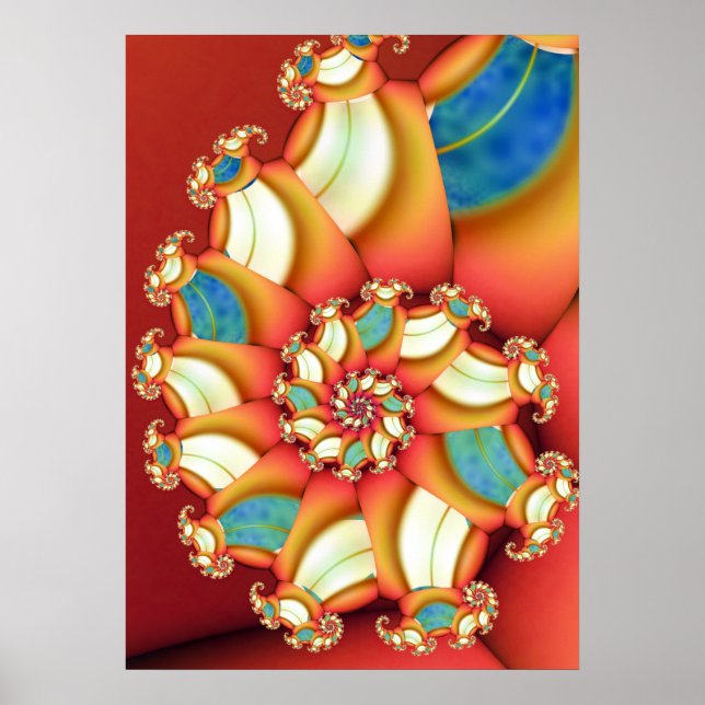 Abstract Summer Spin Poster (Vorne)