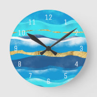 Abstract Summer Tropical Beach Blue Gold Waves