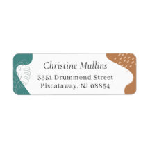 Abstract Summer Tropical Return Address