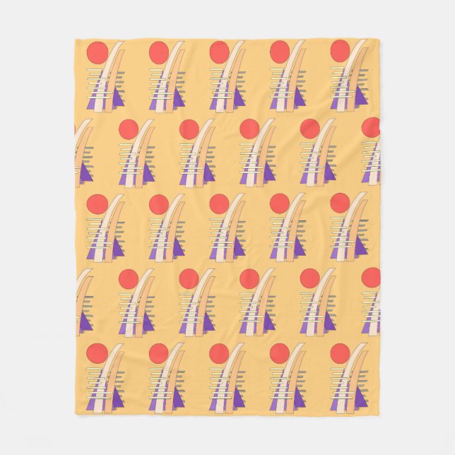 Abstract Sun, Shadows, Reflections, and Structures Fleecedecke (Vorderseite)