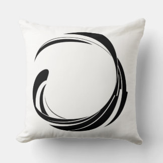 Abstract Swirl Circle Design – curved ring artwork Kissen