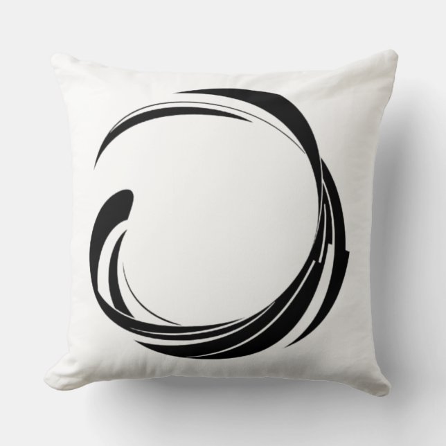 Abstract Swirl Circle Design – curved ring artwork Kissen (Vorderseite)