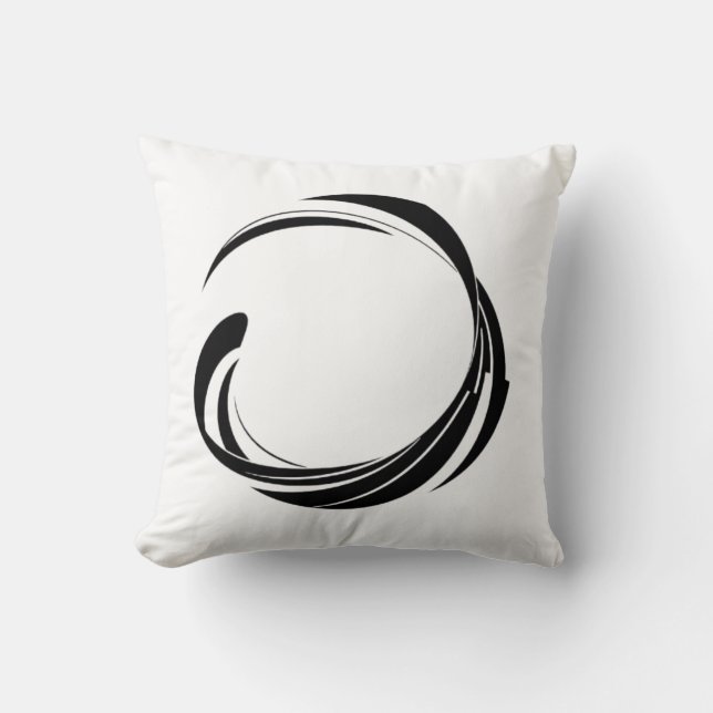 Abstract Swirl Circle Design – curved ring artwork Kissen (Vorderseite)