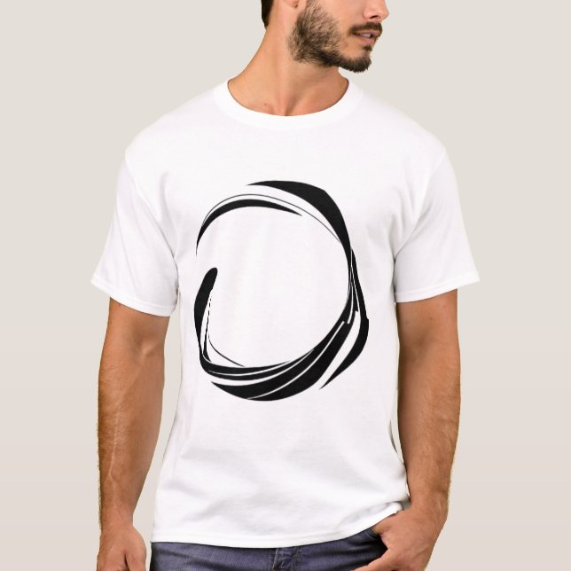 Abstract Swirl Circle Design – curved ring artwork T-Shirt (Vorderseite)