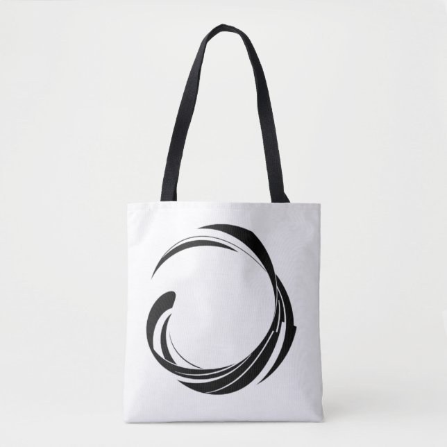 Abstract Swirl Circle Design – curved ring artwork Tasche (Vorderseite)