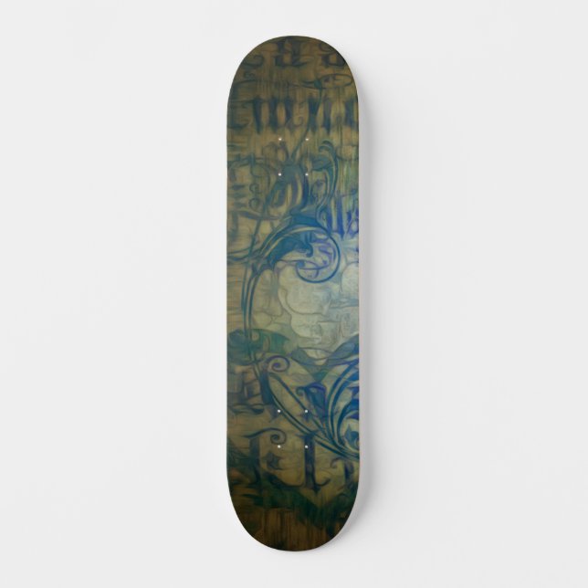 Abstract Swirl Skateboard Deck (Vorderseite)