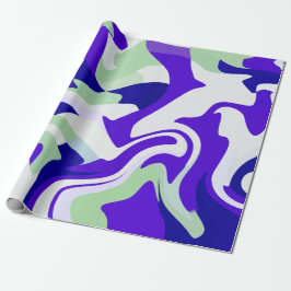Abstract Swirling Pattern in Cool Tones Geschenkpapier