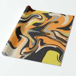 Abstract Swirling Pattern in Earthy Tones Geschenkpapier