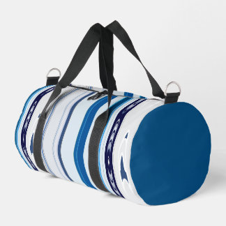 Abstract Symphony in Blue 5 (Vertical Lines) Duffle Bag