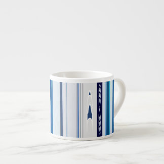 Abstract Symphony in Blue 5 (Vertical Lines) Espressotasse