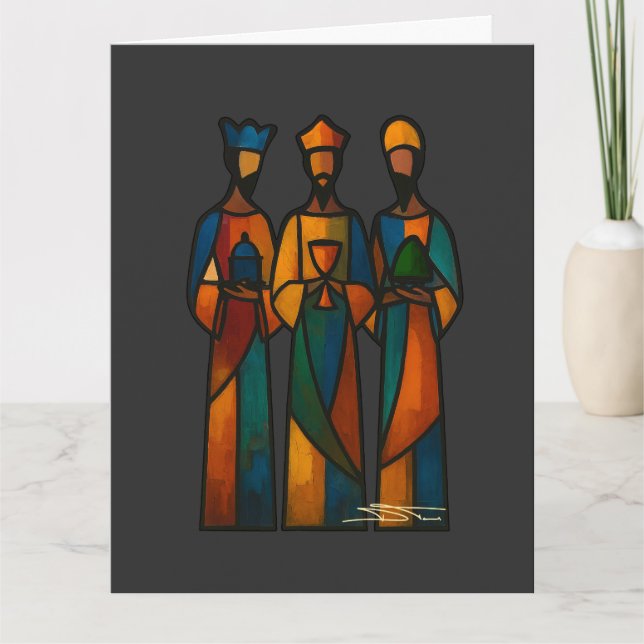 Abstract Three Wise Men Karte (Vorderseite)