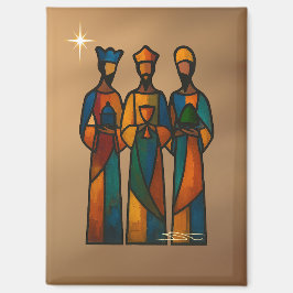 Abstract Three Wise Men Magnet