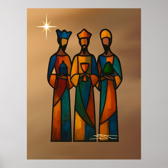 Abstract Three Wise Men Poster (Vorne)