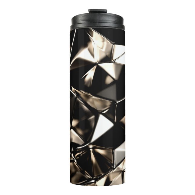 Abstract triangle crystal background. thermosbecher (Vorderseite)