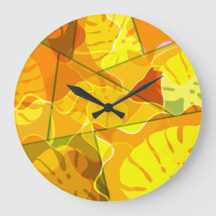 ABSTRACT TROPICAL LEAVES  GROßE WANDUHR