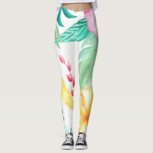 Abstract Tropical Leggings (Vorderseite)