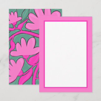 Abstract Tropical Motif Flat Card Dankeskarte