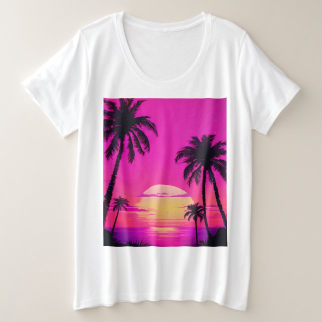 Abstract Tunnel Perspective with Two Figures Große Größe T-Shirt (Design vorne)