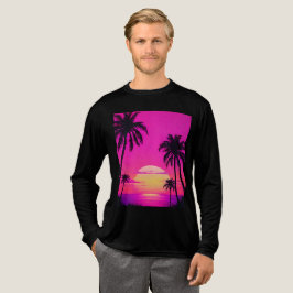 Abstract Tunnel Perspective with Two Figures Tri-Blend Shirt