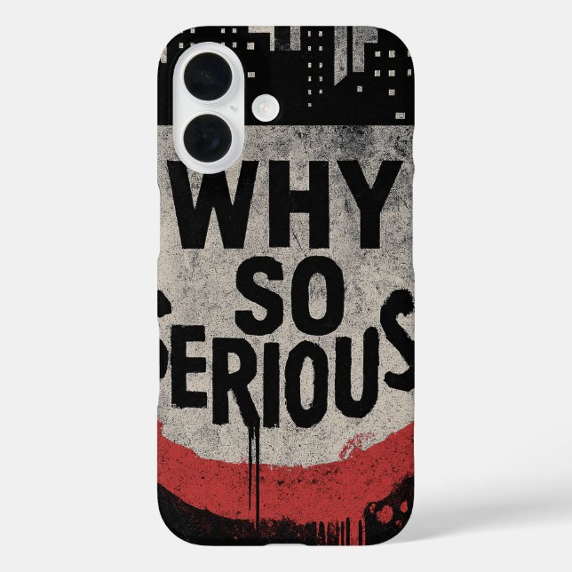 Abstract Urban Grin Art iPhone 16 Hülle (Rückseite)