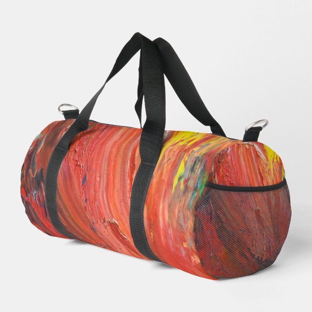 Abstract Vertical Gesture in Red Duffle Bag (Rechte Ecke)