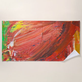 Abstract Vertical Gesture in Red Strandtuch